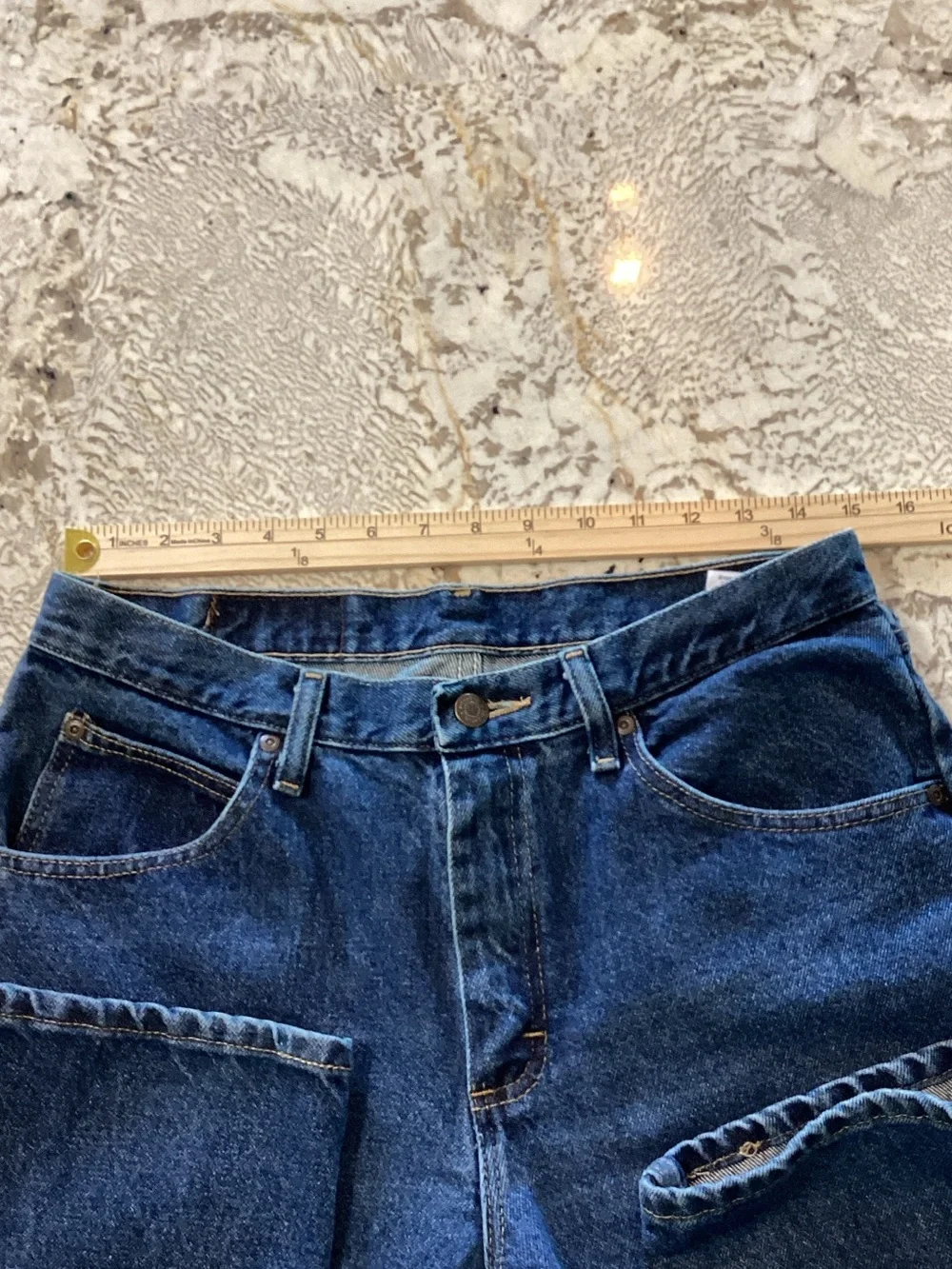 Wrangler Men's 32x30 Regular Fit Straight Leg Blue Denim Jeans 100% Cotton